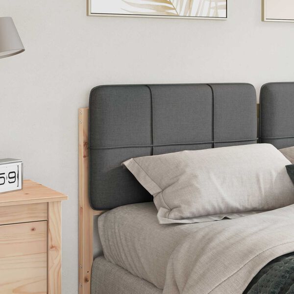 vidaXL Kl&auml;dd s&auml;nggavel Brun och ljusgr&aring; 140 cm Massiv furu