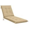 vidaXL Solstol Kudde GEMERT 100% Polyester Beige 190 x 50 x 9 cm