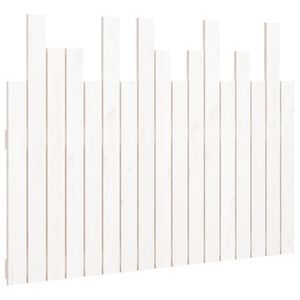 vidaXL V&auml;ggmonterad huvudgavel vit 108x3x80 cm massiv furu