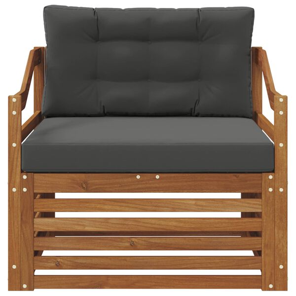 vidaXL Utomhussoffset Massivt Akaciatr&auml; Naturf&auml;rg