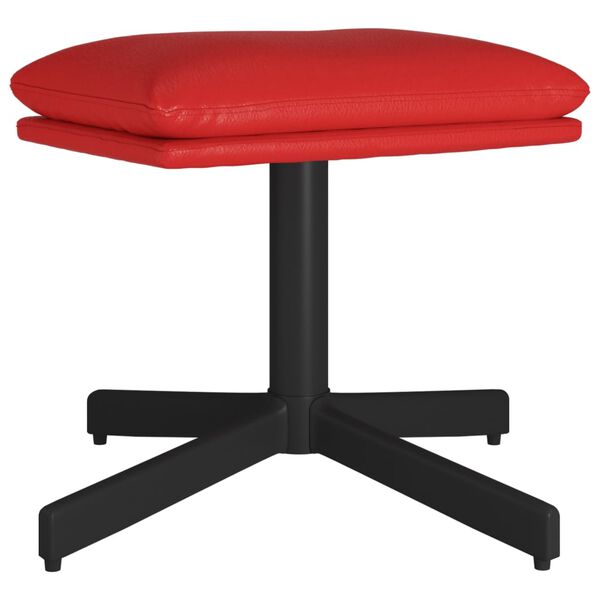 vidaXL Fotpall vinröd 60x60x36 cm konstläder