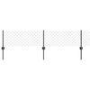 vidaXL Kedjegaller med stolpe 10 x 0,4 m PVC-belagda st&aring;l Gr&aring; Mesh