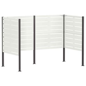 vidaXL Soptunnesk&auml;rm 167 x 85 x 113 cm St&aring;l Vit