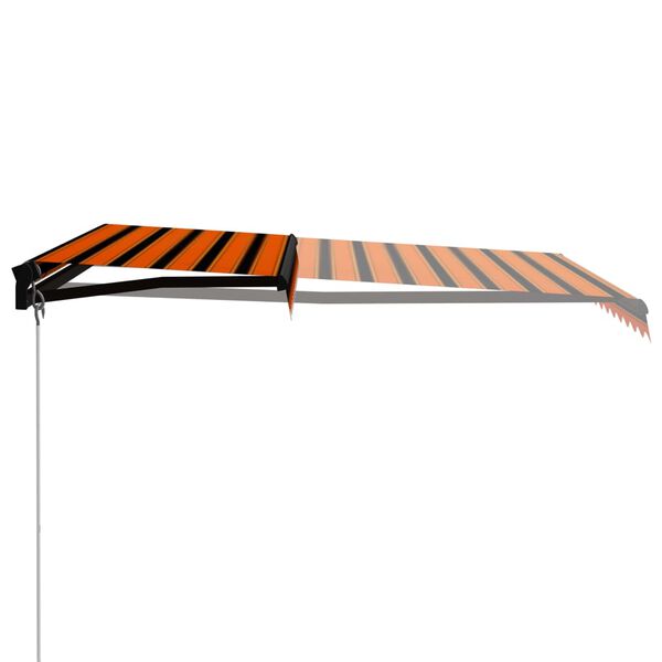 vidaXL Markis manuellt inf&auml;llbar 300x250 cm orange och brun