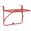 vidaXL Balkongbord r&ouml;d 60x40 cm st&aring;l
