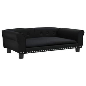 vidaXL Hundb&auml;dd svart 95x55x30 cm konstl&auml;der