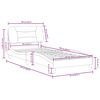 vidaXL Bed Frame without Mattress "Hvar" Black 90x200 cm Fabric