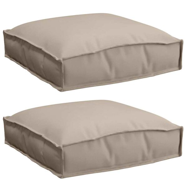 vidaXL Kudde 2 pcs Taupe 40 x 40 x 8 cm Oxford Tyg