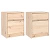 vidaXL S&auml;ngbord 2 st 40x31x50 cm massiv furu