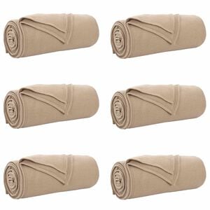 vidaXL Filtar 6 st Kamel 240 x 220 cm 4,28 kg Fleece