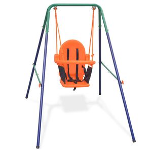 vidaXL Barngunga set med s&auml;kerhetsb&auml;lte orange