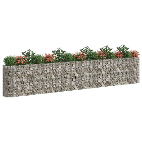 vidaXL Planteringsgabion galvaniserat järn 540x50x100 cm