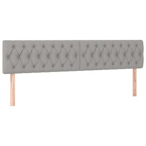 vidaXL S&auml;nggavlar ljusgr&aring; 200x7x78/88 cm tyg