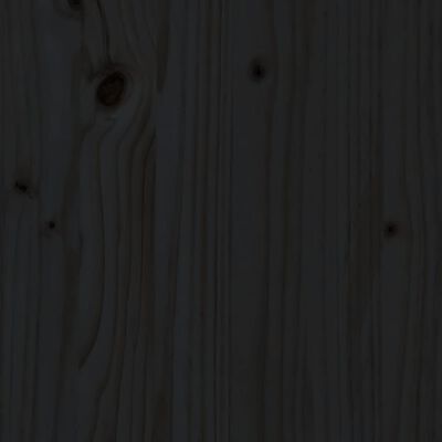 vidaXL Sängram svart massivt trä 90x190 cm 3FT