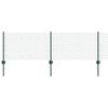 vidaXL Stängsel med stolpe Grön 0,6 x 25 m Stål och PVC