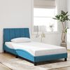 vidaXL Bed Frame without Mattress "Hanko" Blue 100x200 cm Velvet
