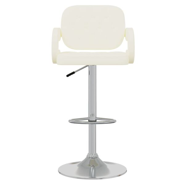 vidaXL Barstolar 2 st gr&auml;ddvit konstl&auml;der