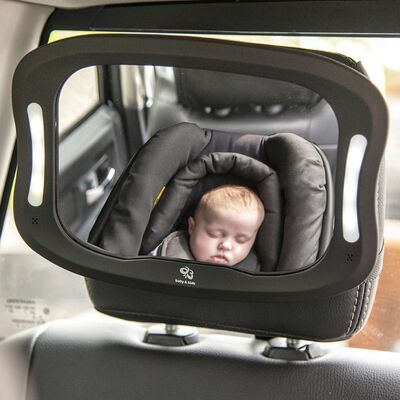 A3 Baby & Kids Bilspegel med LED 28,5x21,4x8cm svart