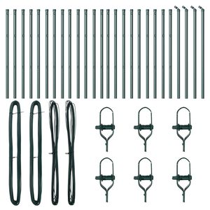 vidaXL St&auml;ngselstolpe 26 pcs Gr&ouml;n 3,2 x 3,2 x 80 cm