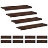 vidaXL Trapstegsmattor 12 st 100 x 30 x 2 cm M&ouml;rkbrun Massivt boktr&auml;
