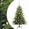 vidaXL Konstgjord julgran med julkulor 150 cm 150 LED-lampor Varmvit