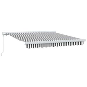 vidaXL Markis inf&auml;llbar antracit och vit 3x2,5 m tyg&aluminium