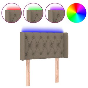vidaXL S&auml;nggavel LED taupe 83x16x78/88 cm tyg