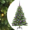 vidaXL Konstgjord julgran med 150 LED-lampor Gr&ouml;n 120 cm PE och PVC