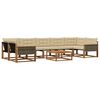 vidaXL Utomhussoffset 8 st Naturlig och Beige