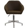vidaXL Snurrbar kontorsstol m&ouml;rkbrun tyg
