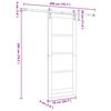 vidaXL Skjutd&ouml;rr Naturlig och svart 78 x 202 cm