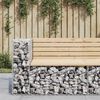 vidaXL Trädgårdsbänk gabion-design 92x71x65,5 cm massiv furu