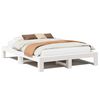 vidaXL S&auml;ngram utan madrass vit 150x200 cm massiv furu