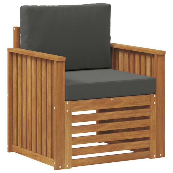 vidaXL Utomhussoffset med kudde Naturf&auml;rg 71 x 63 x 73 cm