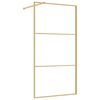 vidaXL Duschv&auml;gg med klart ESG-glas guld 115x195 cm