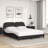 vidaXL Bed Frame without Mattress "Zadar" Black 160x200 cm Faux Leather