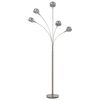 vidaXL Golvlampa 200 cm 5 x E14 silver