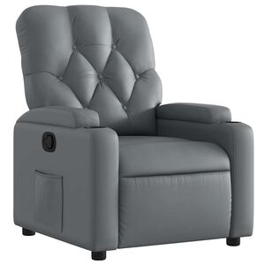 vidaXL Reclinerf&aring;t&ouml;lj gr&aring; konstl&auml;der