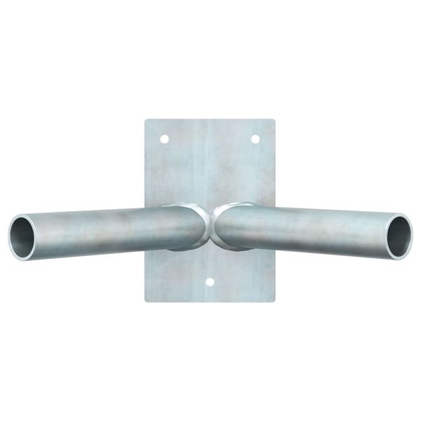 vidaXL Flaggstångshållare Silver 11,5 x 7,5 cm Stål