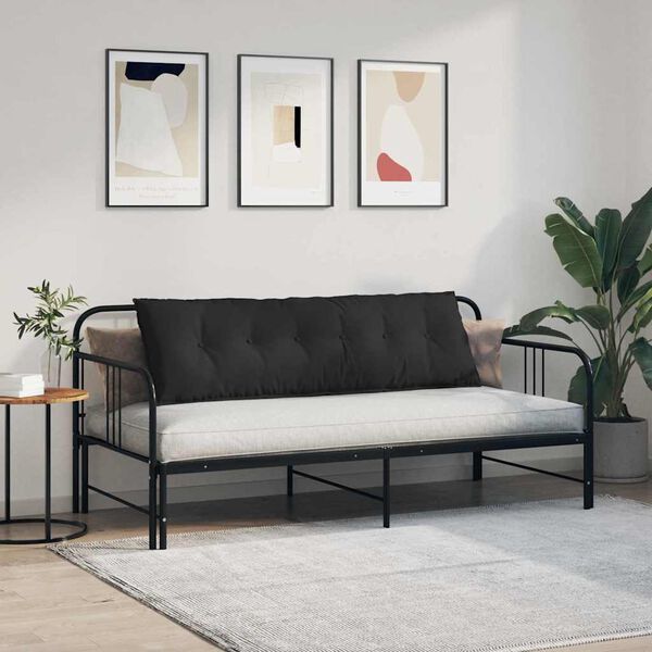 vidaXL Ryggkudde Svart 160 x 50 cm Mikrofiber Tyg