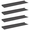 vidaXL Flytande hylla V&auml;ggmonterad 4 pcs Svart 80 x 18 x 2,5 cm St&aring;l