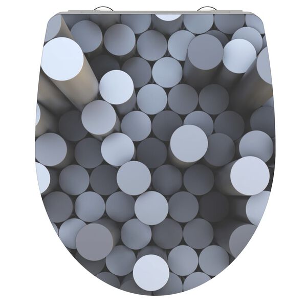 SCH&Uuml;TTE Toalettsits med mjuk st&auml;ngning snabbf&auml;ste h&ouml;gglans ROUND DIPS