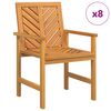 vidaXL Matstol 8 pcs Naturf&auml;rg 62,5 x 59 x 89 cm Massivt Akaciatr&auml;