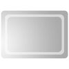 vidaXL LED Badrumsspegel med spegel Transparent 70 x 50 cm h&auml;rdat glas