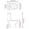 vidaXL Toalettstol med cistern svart