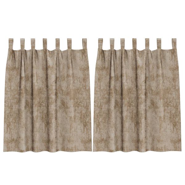 vidaXL Sammetsgardiner 2 pcs champagne 140 x 140 cm Sammet