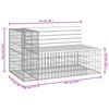 vidaXL Tr&auml;dg&aring;rdsb&auml;nk gabion-design 122x71x65,5 cm massiv furu