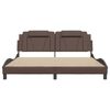 vidaXL Bed Frame "Viana" with LED without Mattress Brown 180x200 cm