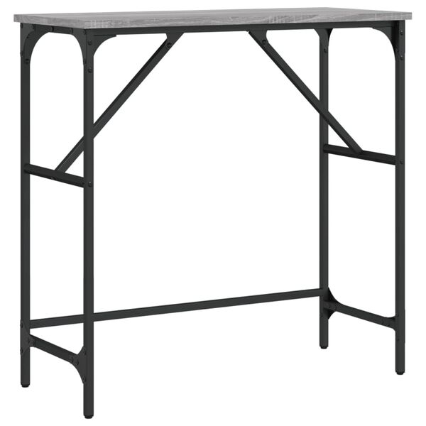 vidaXL Avlastningsbord grå sonoma-ek 75x32x75 cm konstruerat trä