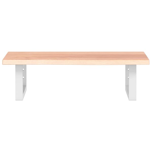 vidaXL V&auml;ggmonterad handfatshylla st&aring;l och massiv ek